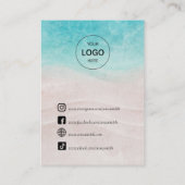 Ocean Beach Coastal Modern Stud Earning Display Visitekaartje (Achterkant)