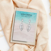 Ocean Beach Coastal Modern Stud Earning Display Visitekaartje