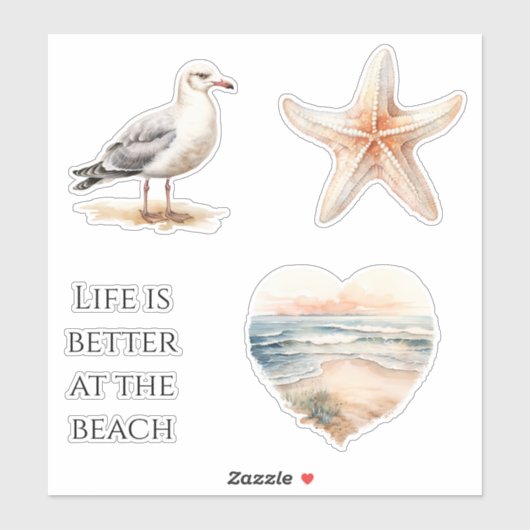 Ocean Beach Coastal   Sticker (Vel)