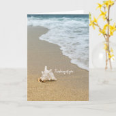 OCEAN BEACH CONCH SHELL SYMPATHY CARD KAART (Gele Bloem)