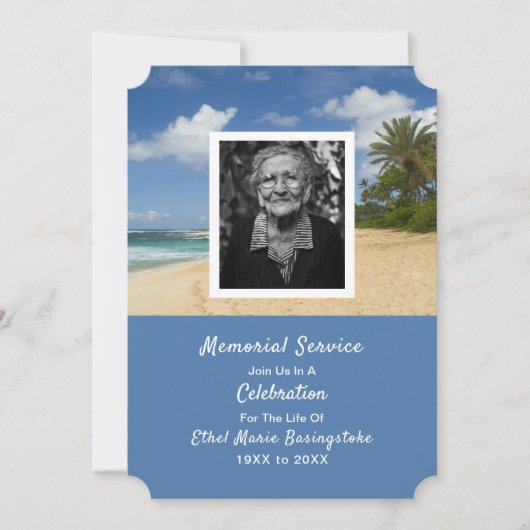 Ocean Beach Death Memorial Service Kaart (Voorkant)