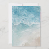 Ocean Beach Elegant Destination Wedding Invitation Kaart (Achterkant)