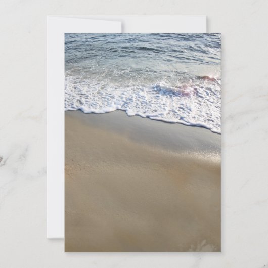 Ocean Beach Elegante All-in-One bruiloft Kaart (Voorkant)