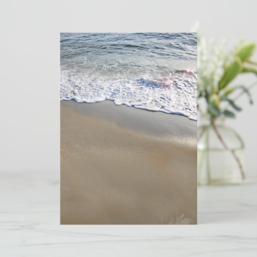 Ocean Beach Elegante All-in-One bruiloft Kaart (Staand voorkant)