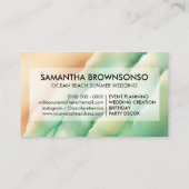 Ocean Beach Event Planning Party Groen Zee Visitekaartje (Achterkant)