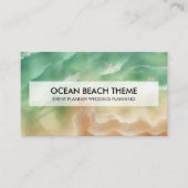 Ocean Beach Event Planning Party Groen Zee Visitekaartje (Voorkant)