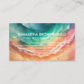 Ocean Beach Event Planning Party Groene Zon Visitekaartje (Achterkant)