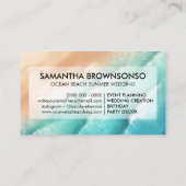 Ocean Beach Event Planning Party Visitekaartje (Achterkant)