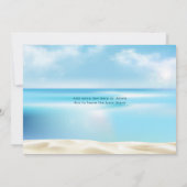 Ocean Beach Fairy Lights Bridal Wedding Shower Kaart (Achterkant)