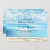Ocean Beach Fairy Lights Bridal Wedding Shower Kaart (Voorkant / Achterkant)