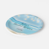 Ocean Beach Fairy Lights Vrijgezellenfeest Papieren Bordje (Gekanteld)