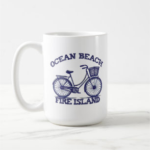 OCEAN BEACH Fire Island fiets zomer Long Island NY Koffiemok