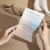 Ocean Beach Foto Begrafenis viering van het leven Kaart