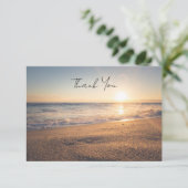 Ocean Beach Foto Begrafenismonument Dank u kaart (Staand voorkant)