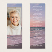 Ocean Beach Foto Memorial begrafenisgedicht Bladwi Mini Visitekaartjes (Voorkant /achterkant)