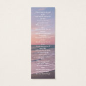 Ocean Beach Foto Memorial begrafenisgedicht Bladwi Mini Visitekaartjes (Achterkant)