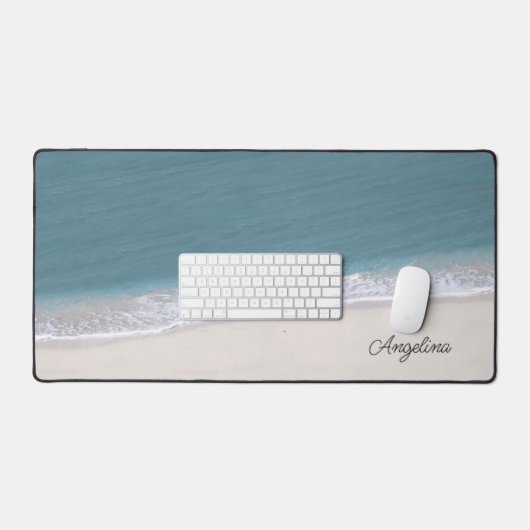 Ocean Beach Foto Script Naam Bureaumat (Keyboard & Muis)