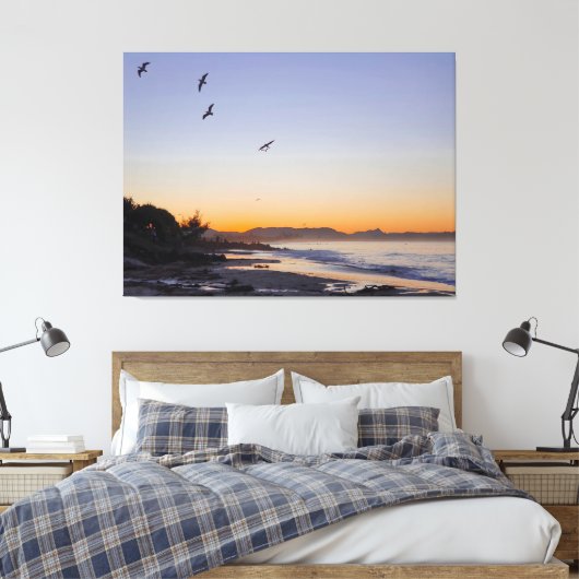 Ocean Beach Fotografie Canvas Afdruk (Insitu (Slaapkamer))