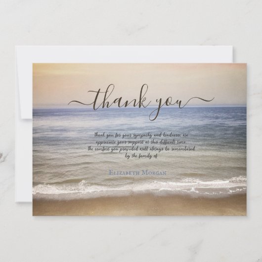 Ocean Beach Fotoviering van het Leven Bedankkaart (Voorkant)