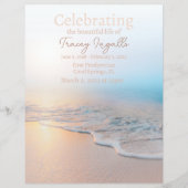 Ocean Beach Funeral Celebration of Life Flyer (Voorkant)