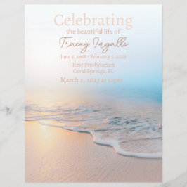 Ocean Beach Funeral Celebration of Life Flyer