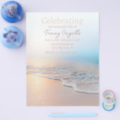 Ocean Beach Funeral Celebration of Life Flyer (Enkel)