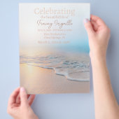 Ocean Beach Funeral Celebration of Life Flyer (Hand)