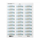 Ocean Beach Geïnspireerd Return-adres Etiket (Full Sheet)