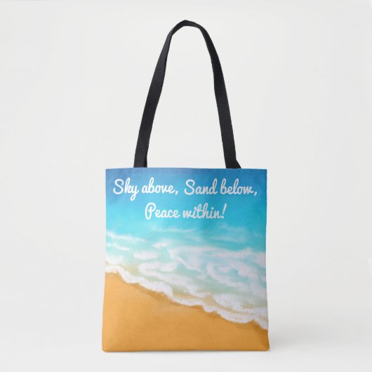 Ocean Beach golven Tote Bag (Voorkant)