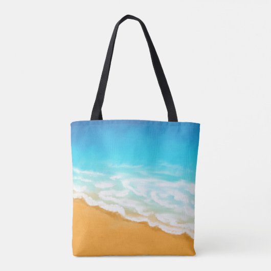 Ocean Beach golven Tote Bag (Achterkant)