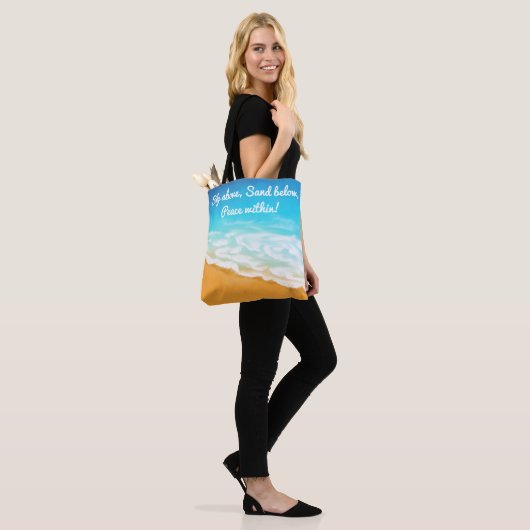 Ocean Beach golven Tote Bag (Op model)