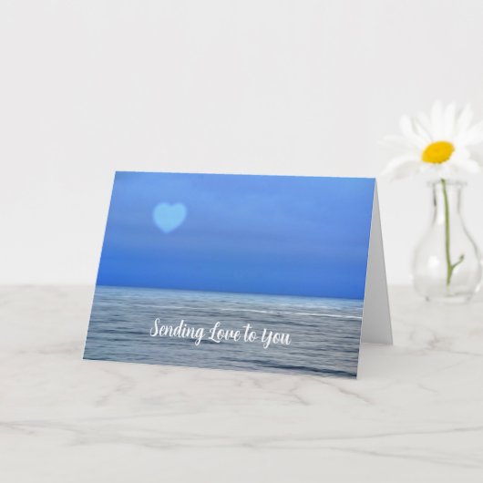 Ocean Beach Heart Verzenden Liefde Art Note Kaart (Kleine Plant)