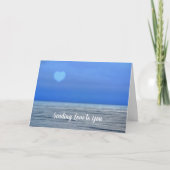 Ocean Beach Heart Verzenden Liefde Art Note Kaart (Voorkant)