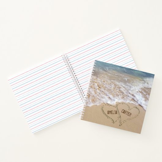 Ocean Beach Hearts Notitieboek (Binnen)