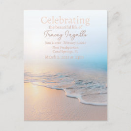 Ocean Beach Herdenkingsviering van het Leven  Briefkaart