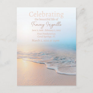 Ocean Beach Herdenkingsviering van het Leven Briefkaart