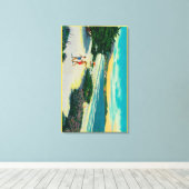 Ocean Beach in Carmel, CACarmel, CA Canvas Afdruk (Insitu (Houten vloer))