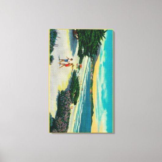Ocean Beach in Carmel, CACarmel, CA Canvas Afdruk (Voorkant)