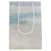 Ocean Beach Jubileum Wedding Date Medium Cadeauzakje (Achterkant)