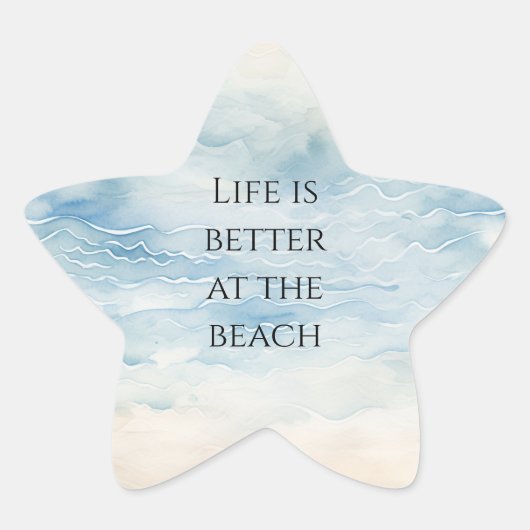 Ocean Beach Kust Ster Sticker (Voorkant)