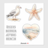 Ocean Beach Kust Sticker (Vel)