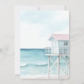 Ocean Beach Kustbruiloft Kaart (Achterkant)
