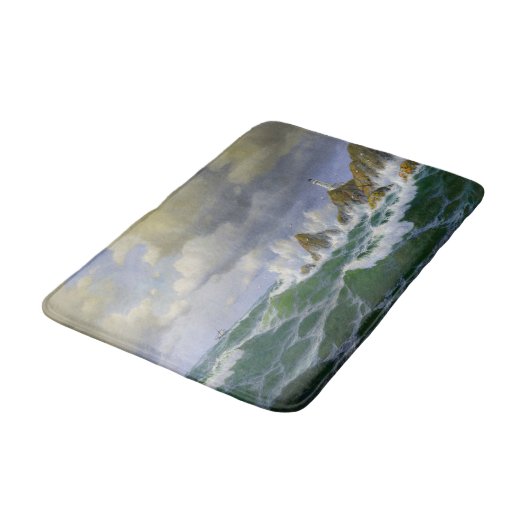 Ocean Beach Lighthouse Waves Boat Rocks Bathmat Badmat (Gekanteld)