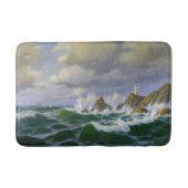 Ocean Beach Lighthouse Waves Boat Rocks Bathmat Badmat (Voorkant)