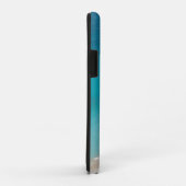 Ocean Beach met Blauwgroen blauw monogram op maat Case-Mate iPhone Case (Achterkant/rechts)