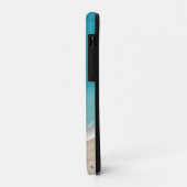 Ocean Beach met Blauwgroen blauw monogram op maat Case-Mate iPhone Case (Achterkant/links)