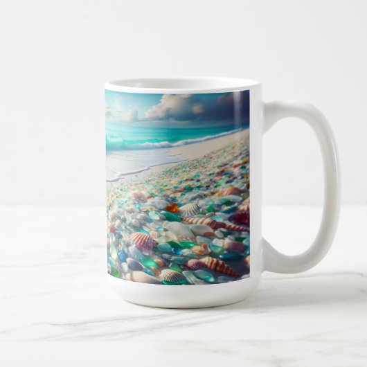 Ocean Beach met Zee Glass Koffiemok (Rechts)