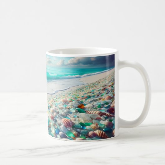 Ocean Beach met Zee Glass Koffiemok (Rechts)