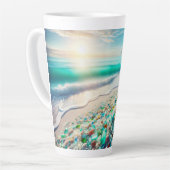 Ocean Beach met Zee Glass Latte Mok (Linkerhoek)