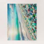  Ocean Beach met Zee Glass Legpuzzel (Verticaal)